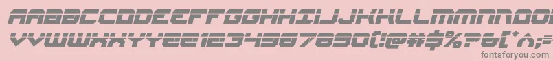 Fonte Gearheadlaserital – fontes cinzas em um fundo rosa
