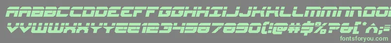 Czcionka Gearheadlaserital – zielone czcionki na szarym tle