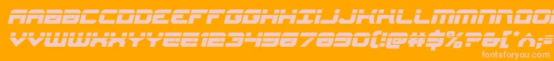 Шрифт Gearheadlaserital – розовые шрифты на оранжевом фоне