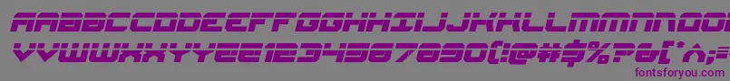 Шрифт Gearheadlaserital – фиолетовые шрифты на сером фоне