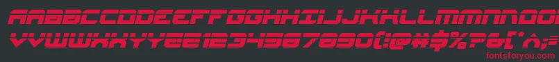 Шрифт Gearheadlaserital – красные шрифты на чёрном фоне
