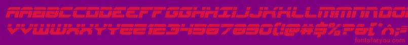 Gearheadlaserital-fontti – punaiset fontit violetilla taustalla