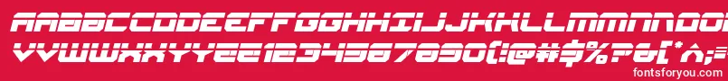 Gearheadlaserital Font – White Fonts on Red Background