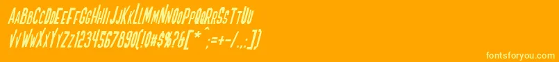 BlofeldItalic Font – Yellow Fonts on Orange Background