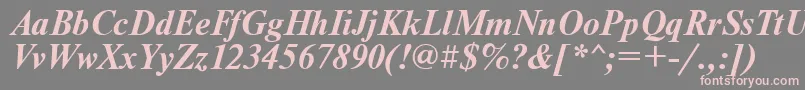Timeset ffy Font – Pink Fonts on Gray Background