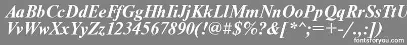 フォントTimeset ffy – 灰色の背景に白い文字