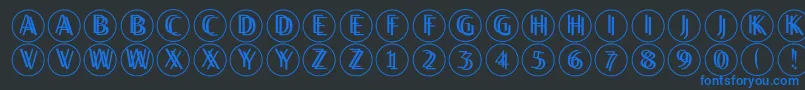 Twilightdisks Font – Blue Fonts on Black Background