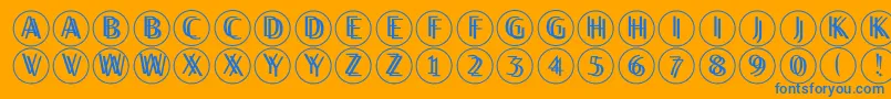 Twilightdisks Font – Blue Fonts on Orange Background
