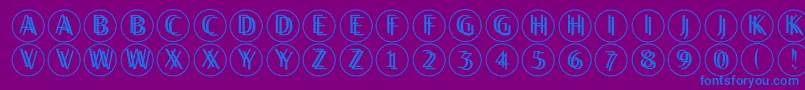 Twilightdisks-fontti – siniset fontit violetilla taustalla