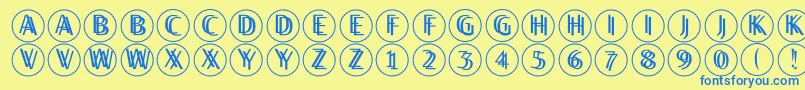 Twilightdisks Font – Blue Fonts on Yellow Background