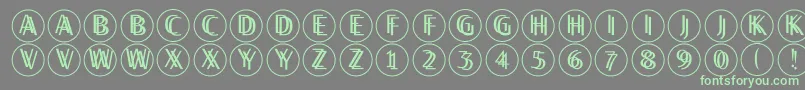 Twilightdisks Font – Green Fonts on Gray Background