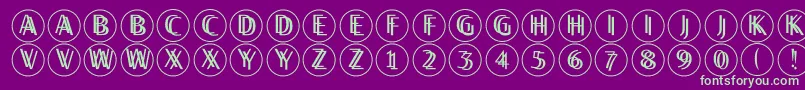 Twilightdisks-fontti – vihreät fontit violetilla taustalla