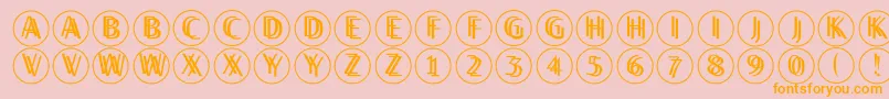 Twilightdisks Font – Orange Fonts on Pink Background