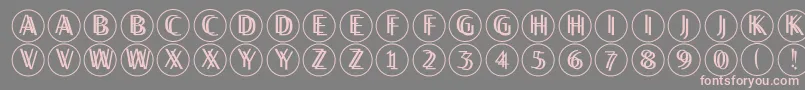 Twilightdisks-fontti – vaaleanpunaiset fontit harmaalla taustalla