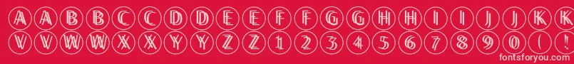 Twilightdisks Font – Pink Fonts on Red Background