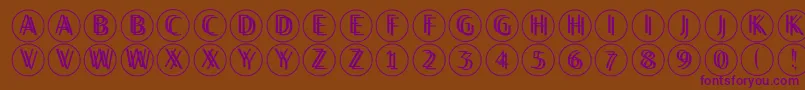 Twilightdisks Font – Purple Fonts on Brown Background