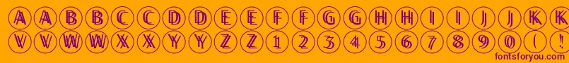 Twilightdisks Font – Purple Fonts on Orange Background