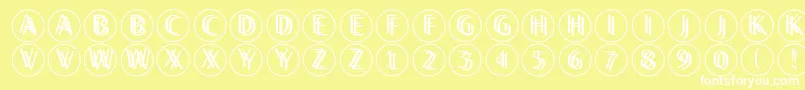Twilightdisks Font – White Fonts on Yellow Background