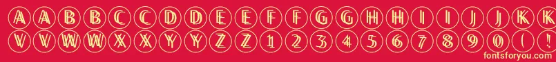 Twilightdisks Font – Yellow Fonts on Red Background