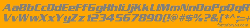 Entsani Font – Gray Fonts on Orange Background