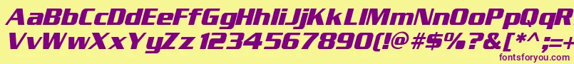 Entsani Font – Purple Fonts on Yellow Background