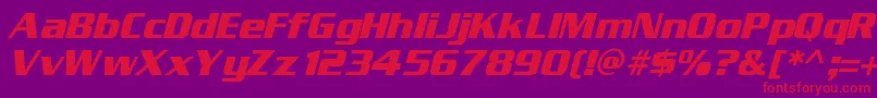 Entsani Font – Red Fonts on Purple Background