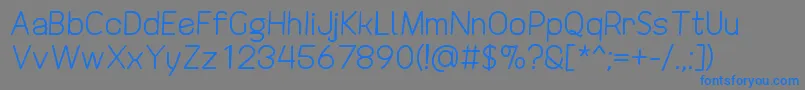 DrakoheartRevofitComicStyle Font – Blue Fonts on Gray Background