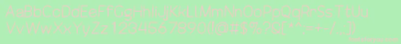 DrakoheartRevofitComicStyle Font – Pink Fonts on Green Background