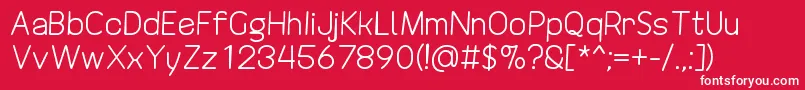 DrakoheartRevofitComicStyle Font – White Fonts on Red Background