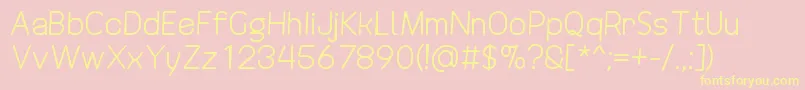 DrakoheartRevofitComicStyle Font – Yellow Fonts on Pink Background