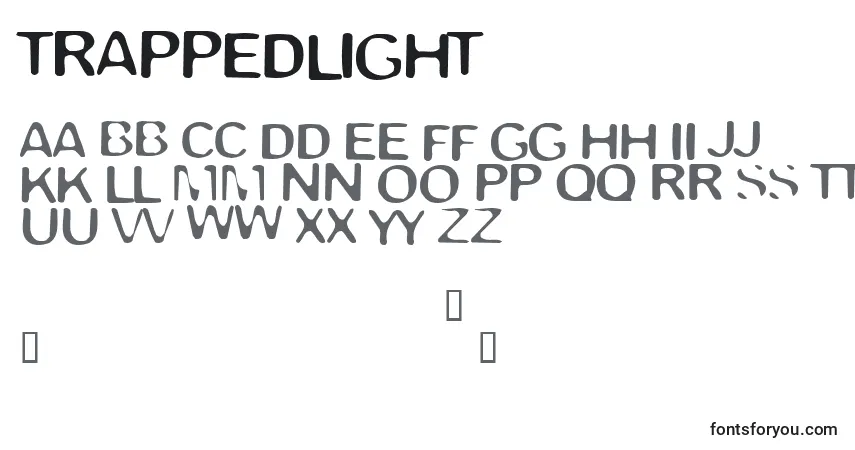 Schriftart TrappedLight – Alphabet, Zahlen, spezielle Symbole