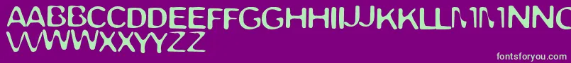 TrappedLight Font – Green Fonts on Purple Background