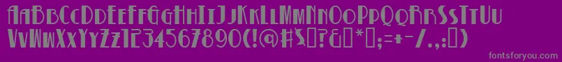 fuente Betty – Fuentes Grises Sobre Fondo Morado