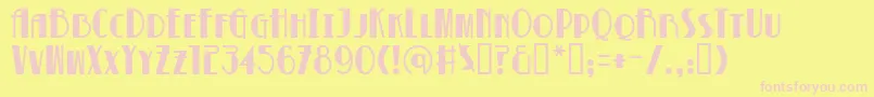 Więcej informacji o czcionce Betty Czcionka Betty – różowe czcionki na żółtym tle