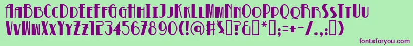 Betty Font – Purple Fonts on Green Background