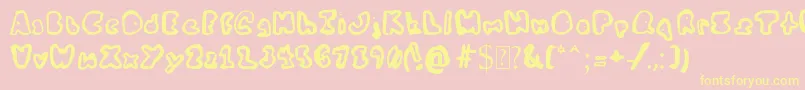 MyBaldFriendFred Font – Yellow Fonts on Pink Background