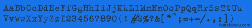 Trixiec Font – Black Fonts on Blue Background