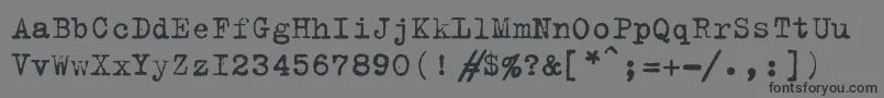 Trixiec-Schriftart – Schwarze Schriften auf grauem Hintergrund