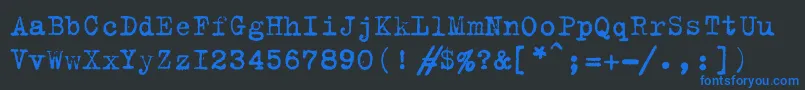 Fonte Trixiec – fontes azuis em um fundo preto