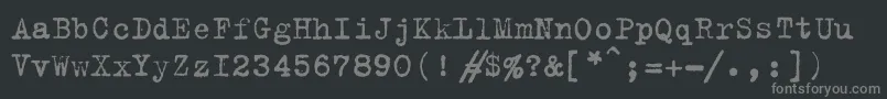 Trixiec Font – Gray Fonts on Black Background