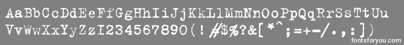 Trixiec Font – White Fonts on Gray Background