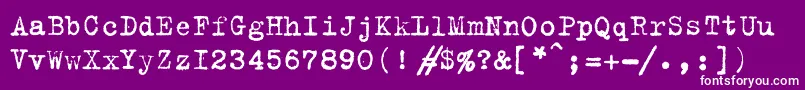 Шрифт Trixiec – белые шрифты на фиолетовом фоне