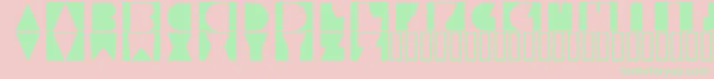 PaulistanamarabaRegular-fontti – vihreät fontit vaaleanpunaisella taustalla