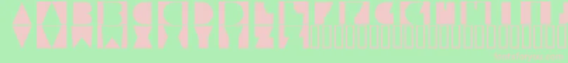 Czcionka PaulistanamarabaRegular – różowe czcionki na zielonym tle