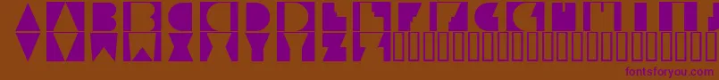 Fonte PaulistanamarabaRegular – fontes roxas em um fundo marrom