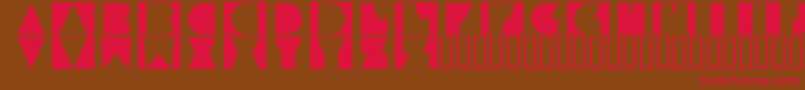 PaulistanamarabaRegular Font – Red Fonts on Brown Background