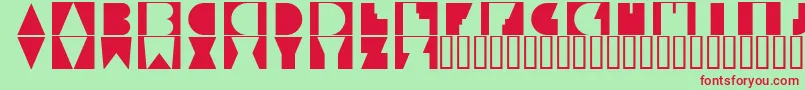 PaulistanamarabaRegular Font – Red Fonts on Green Background