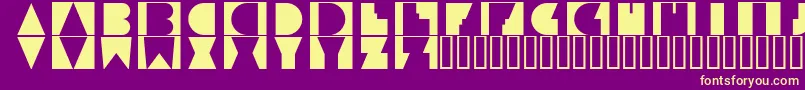 PaulistanamarabaRegular-Schriftart – Gelbe Schriften auf violettem Hintergrund