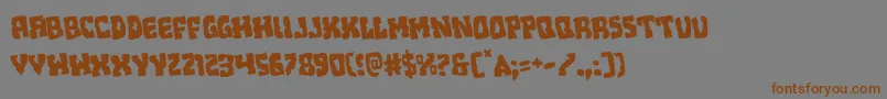Beastianrotate Font – Brown Fonts on Gray Background