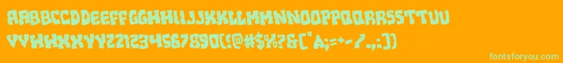 Beastianrotate Font – Green Fonts on Orange Background